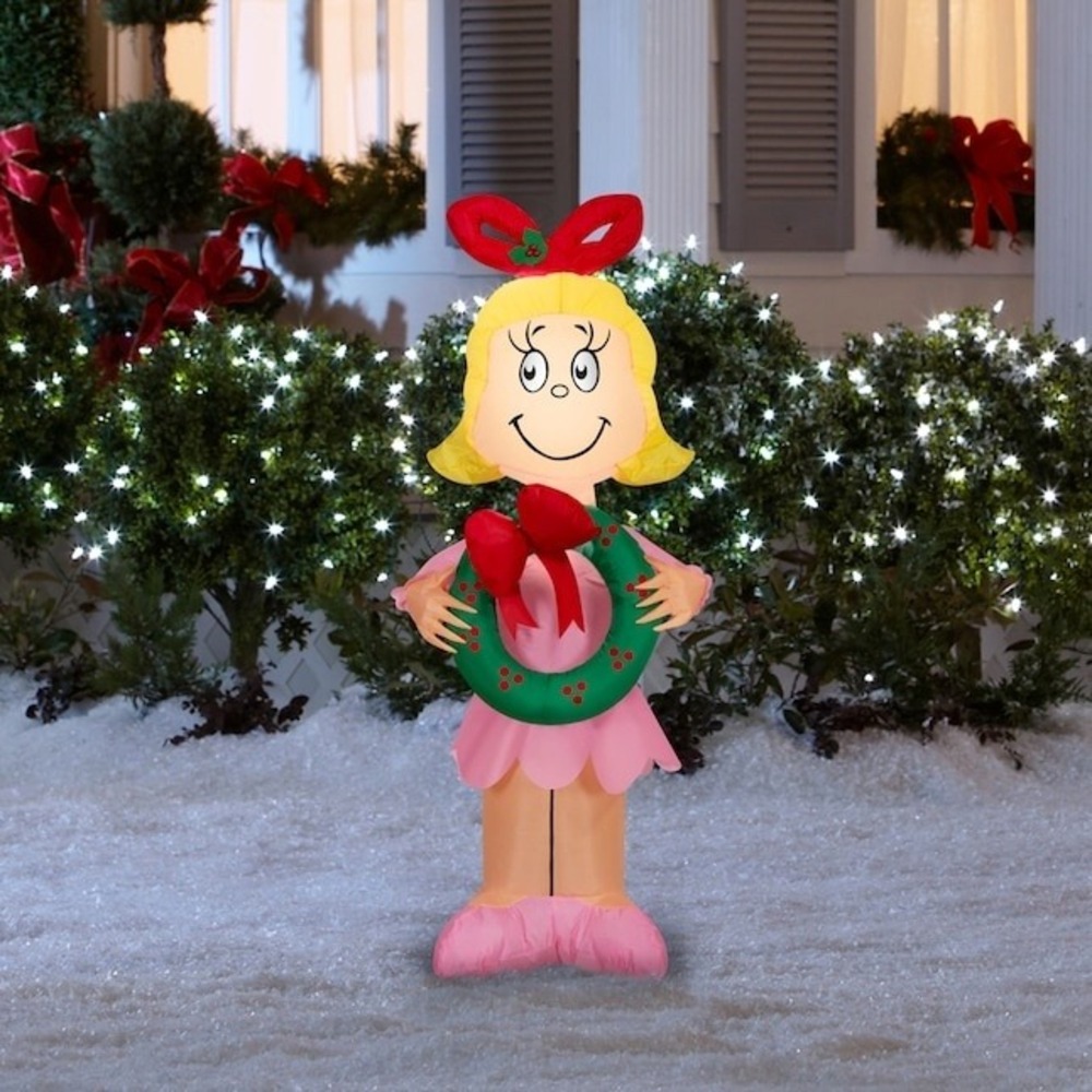 Grinch Lighted Cindy Lou 4 Ft Airblown Christmas Inflatable Yard Decor Gemmy